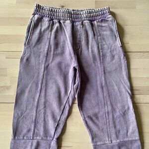Teddy Fresh Unisex Purple Vintage Washed Sweatpants Joggers size Small